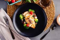 Greek-Style Grilled Chicken, Braised Kale, Steamed Broccoli