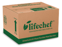 LifeChef meal delivery box with ready-to-eat meals delivered to your door