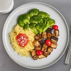 Steamed Broccoli, Spaghetti Squash, Roasted Eggplant
